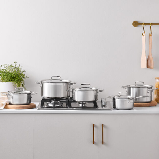 3-ply Stainless Steel 5-piece Cookware Set image number 3